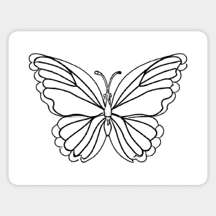 Butterfly Line Art design Sticker